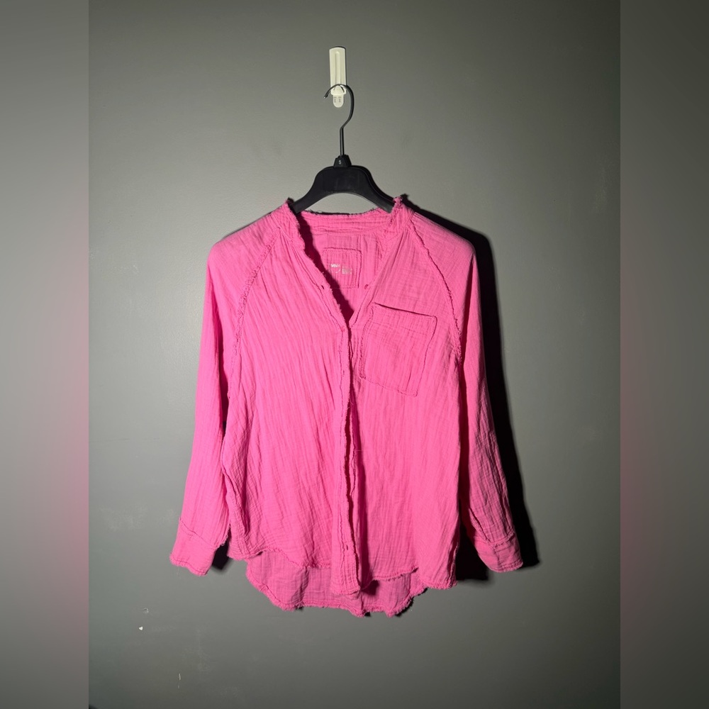 Aerie Pool to Party Gauzy Swim Cover-Up Shirt Size XS